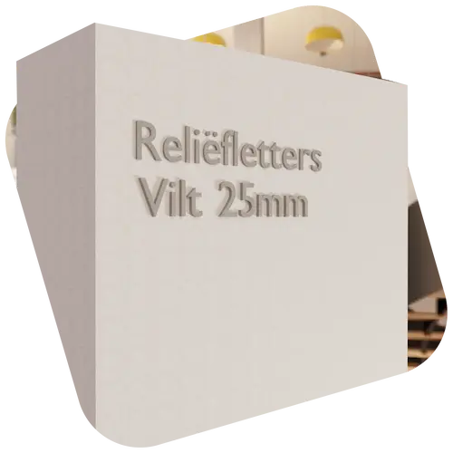Product Reliëfletters Van Opticom Product Reliëfletters Van Opticom