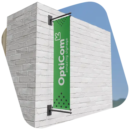 Vlag Haaks banier Product Haaks banieren Van Opticom