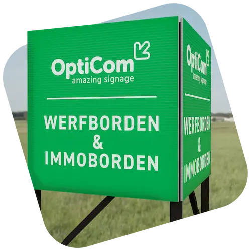 V-bord op palen Product Werfborden & Immoborden Van Opticom